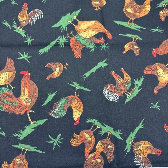 Barth & Dreyfuss Of California Other - Vtg Tablecloth Farmhouse Rooster Chicken Cotton Polyester  52" X 70" Oblong USA